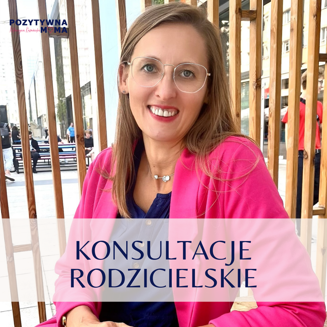 Katarzyna Kamionka, edukator Pozytywnej Dyscypliny w różowej marynarce prowadząca konsultacje rodzicielskie oparte na Pozytywnej Dyscyplinie.